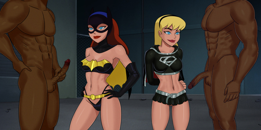 2boys barbara_gordon batgirl batman:_the_animated_series batman_(series) blonde_hair cfnm clothed corruption dark-skinned_male dark_skin dc dc_comics dcau edit enemy_conversion faceless_male imminent_sex interracial justice_league justice_league_unlimited kara_zor-el lexcorp microskirt no_panties prostitution red_hair something_unlimited sunsetriders7 supergirl supergirl_(dark) superman:_the_animated_series superman_(series) thong