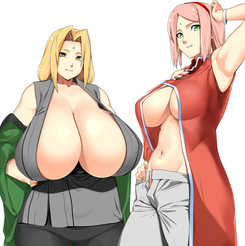 alternate_breast_size alternate_version_available armpit armpits bare_midriff big_breasts blonde_hair boruto:_naruto_next_generations breasts breasts_bigger_than_head breasts_out brown_eyes center_opening clothed clothed_female curvaceous dress female/female female_focus female_only forehead_jewel full_cleavage gigantic_breasts green_eyes hairband hand_on_hip haori highres hip_lines hourglass_figure huge_breasts impossible_opening kimono large_breasts larger_female long_hair looking_at_viewer massive_breasts mature mature_female mature_woman medium_breasts milf multiple_females multiple_girls naruto naruto_(series) navel nipples no_bra one_breast_out pink_hair plump presenting presenting_breasts red_hairband sakura_haruno short_hair smaller_female take_your_pick teacher_and_student tenpura_(tenpura621) top_heavy_breasts tsunade underboob voluptuous