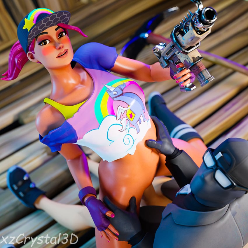 1boy 1boy1girl 1girls 3d 3d_(artwork) beach_bomber big_eyes blender blender_(software) blush brown_body brown_eyes brown_skin cg cowgirl_position faceless_male female fortnite half_naked looking_at_viewer mask masked masked_male nude nude_female pink_hair riding sex shadow_enforcer shadow_henchmen sitting vaginal_insertion vaginal_penetration vaginal_sex xzcrystal3d