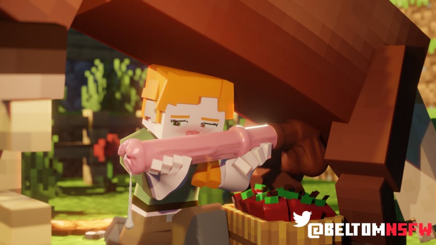 1boy 1girls 3d adult alex_(minecraft) animal apple apples beltomnsfw big_balls big_penis blonde blonde_hair blush blushing breasts clothed_female commission cum embracing farm female green_eyes handjob holding_penis horse horse_(minecraft) horse_penis horsecock human humanoid licking_penis looking_at_partner looking_at_penis male male/female mine-imator minecraft open_mouth orange_hair outside realistic sperm square_head tagme zoophilia