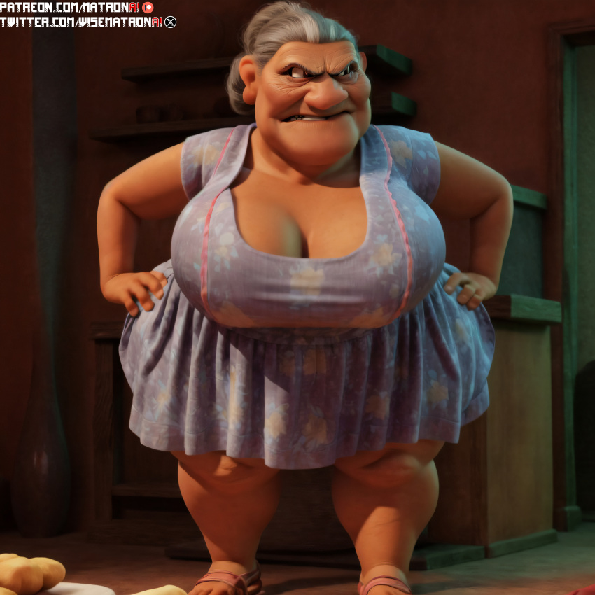 1girls 4k abuelita_(coco) ai_generated bbw belly belly_button big_belly breasts cellulite coco_(movie) disney elena_rivera female female_only gilf granny highres hips huge_breasts huge_hips large_breasts massive_thighs matronai_(artist) mature mature_female mature_woman obese obese_female old older_female overweight overweight_female patreon patreon_username pinup pixar solo solo_female solo_focus ssbbw stable_diffusion thick_legs thick_thighs thighs twitter_username wide_hips wrinkles