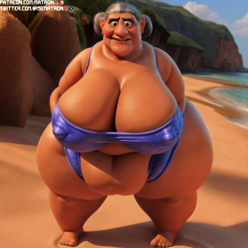 1girls 4k abuelita_(coco) ai_generated bbw beach belly belly_button big_ass big_belly big_butt breasts cellulite coco_(movie) disney elena_rivera female female_only gilf granny highres hips huge_breasts huge_hips large_ass large_breasts massive_thighs matronai_(artist) mature mature_female mature_woman nipples obese obese_female old older_female overweight overweight_female patreon patreon_username pinup pixar solo solo_female solo_focus ssbbw stable_diffusion swimsuit thick_legs thick_thighs thighs twitter_username wide_hips wrinkles