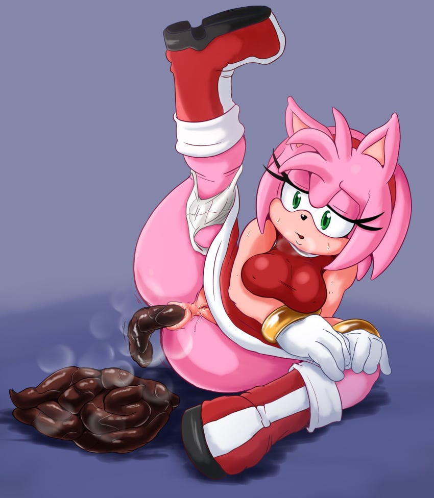 amy_rose anus ass boots clothing colored_skin defecating dress extreme_content eyelashes feces female footwear furry gloves green_eyes grossyjpeg hairand hairband hedgehog high_resolution humming large_breasts leg_up long_eyelashes pantsu pink_fur pink_hair pink_skin pooping_on_floor red_boots red_dress red_hairband scat sega shit shoes sonic_(series) sonic_the_hedgehog_(series) underwear vagina white_gloves white_panties white_underwear