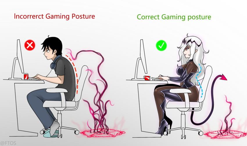 2023 ass_expansion assimilation bimbofication blackftos bodysuit brainwashing breast_expansion correct_gaming_posture_(meme) corruption demon demon_girl demon_tail enemy_conversion english_text female gender_transformation hair_color_change hair_growth high_heels large_ass large_breasts mtf_transformation possession skin_color_change text thick_thighs thigh_expansion transformation wide_hips