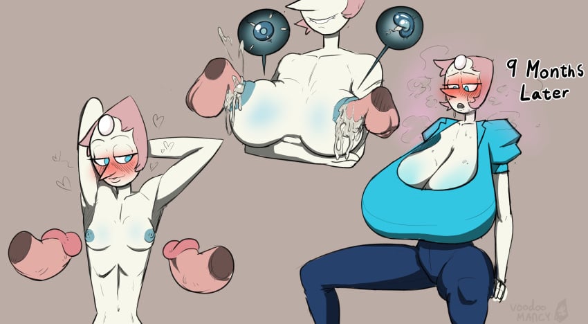 armpits breast_cumflation breast_impregnation breast_inflation breast_pregnancy breasts cartoon_network creampie cum cum_inside cum_inside_breasts flat_chest gem_(species) nipple_fucking nipple_impregnation nipple_penetration orientation_play pearl_(steven_universe) pregnant steven_universe straight voodoomancy