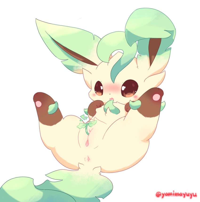 anthro ass leafeon nakimayo on_back plant_in_pussy pokemon pussy tagme tagme_(artist) yamimayuyu yellow_fur