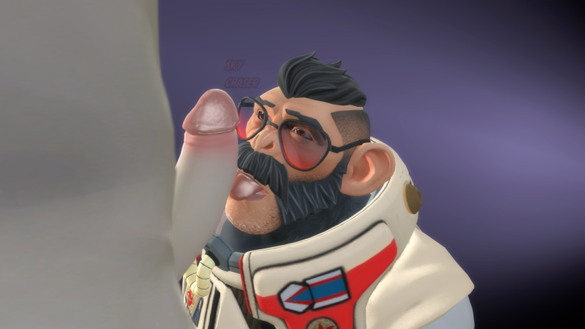 3d_(artwork) anthro aviator_glasses beard digital_media_(artwork) duo epic_games erection eyewear facial_hair fortnite genitals glasses haplorhine hi_res j.b._chimpanski_(fortnite) licking male male/male mammal monkey nft nude offscreen_character oral penile penis penis_lick primate sex sky_chaser source_filmmaker tongue tongue_out video_games