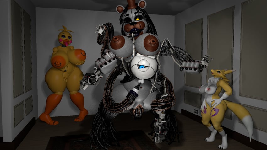 atlas_(portal) avian bandai_namco bird chiken digimon digimon_(species) female five_nights_at_freddy's five_nights_at_freddy's_2 forced fur galliform gallus_(genus) group hi_res josh-u4 machine male male/female mammal molten_freddy phasianid portal_(series) rape renamon robot scottgames size_difference sucking tentacle toy_chica toy_chica_(fnaf) ursid valve video_games