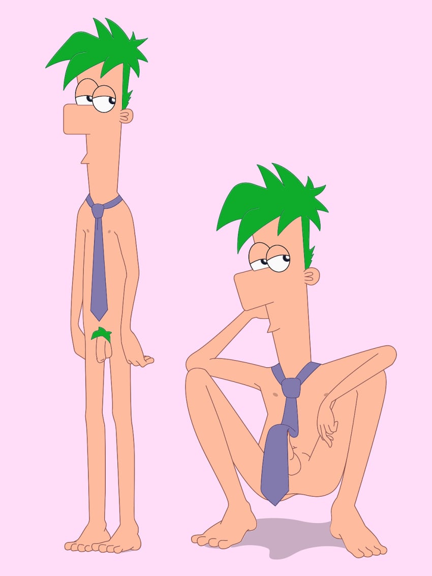 1boy disney disney_channel ferb_fletcher green_hair male male_only phineas_and_ferb tie