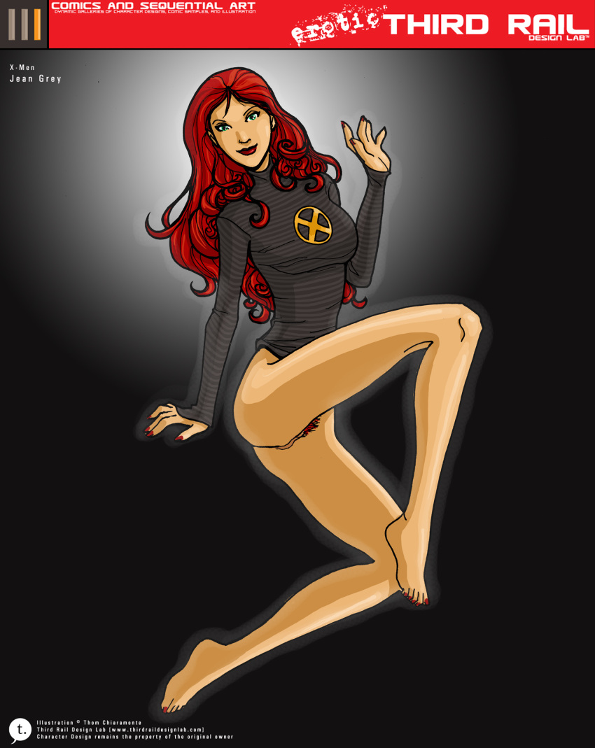 female female_only jean_grey marvel nail_polish red_hair straight_hair trdl x-men