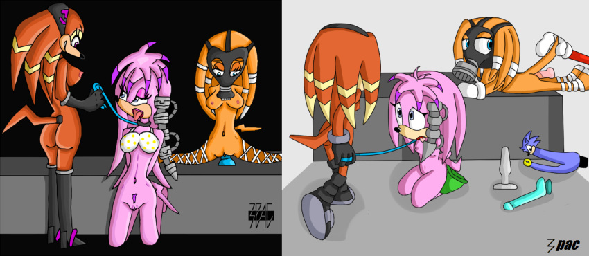 2d 3pac bondage femdom femsub julie-su leash mobian mobian_(species) mobian_echidna sega shade_the_echidna sonic_(series) sonic_adventure sonic_the_hedgehog_(series) tikal_the_echidna