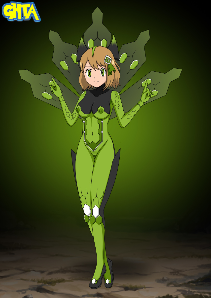 1girls bodysuit brown_hair cosplay female game_freak ghta nintendo pokemon pokemon_(cosplay) serena_(pokemon) solo solo_female tagme zygarde_(cosplay)