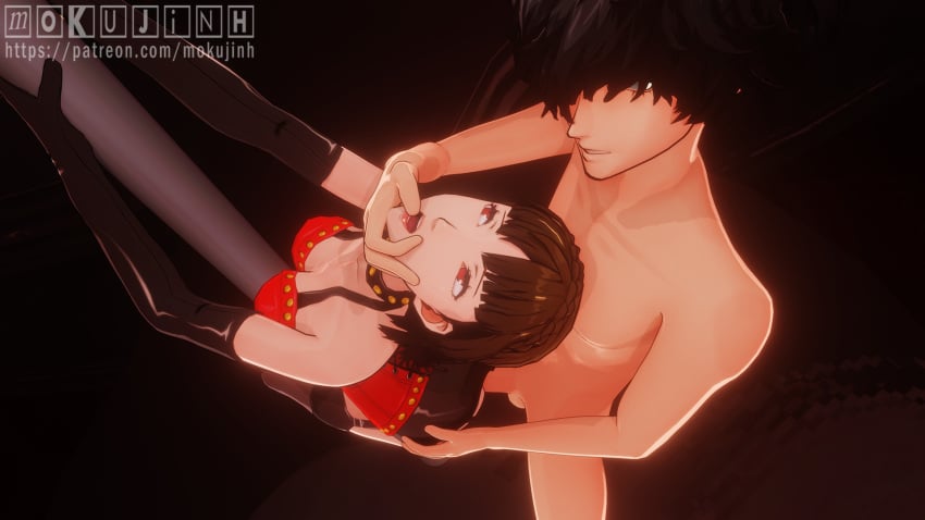 3d accurate_art_style akira_kurusu anal anal_sex blender brown_hair brunette burlesque female finger_in_mouth gloves half-closed_eyes holding holding_head joker_(persona) looking_back makoto_niijima medium_breasts megami_tensei megami_tensei_persona mokujin_hornywood official_style persona persona_5 persona_5:_dancing_star_night pleasure_face pole_dancing red_eyes ren_amamiya sex skinny slim taken_from_behind watermark