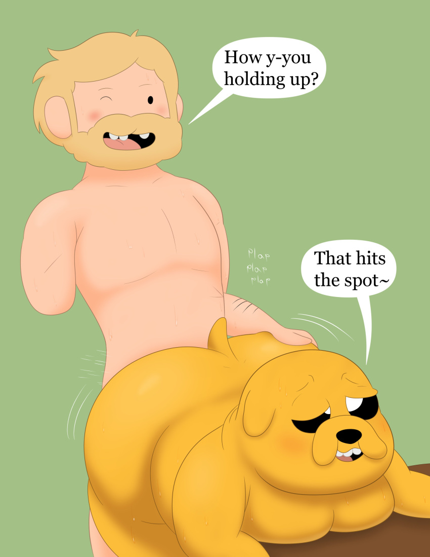 2boys adult adventure_time anal anal_sex ass big_ass big_butt canine cartoon_network colossalstars colossalstars27 finn_the_human gay human jake_the_dog male male_focus male_only males_only sex yellow_beard yellow_body yellow_hair yellow_skin