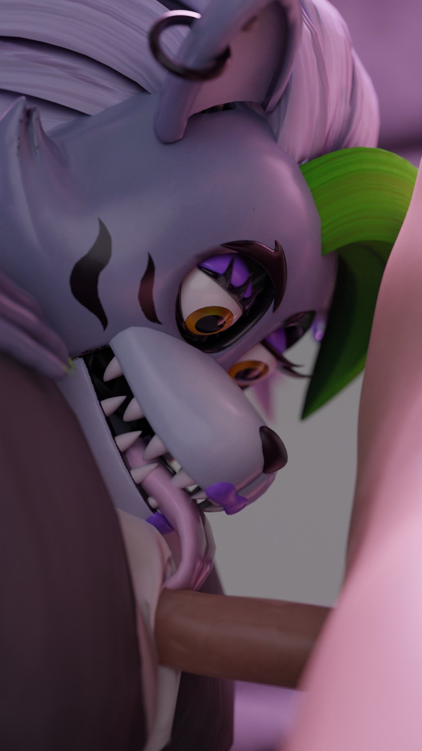 3d 3d_(artwork) absurd_res animatronic anthro blender_(software) canid canine canis crossover digital_media_(artwork) female five_nights_at_freddy's five_nights_at_freddy's:_security_breach genitals group group_sex helluva_boss hi_res human jimmymcthiccus licking loona_(helluva_boss) machine male male/female mammal oral penetration_lick penile penis penis_lick robot roxanne_wolf_(fnaf) scottgames sex threesome tongue tongue_out video_games wolf