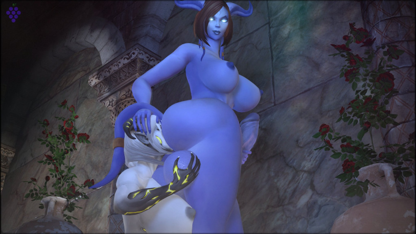 1futa 3d ass balls balls_grab big_ass big_balls big_breasts big_penis blue_eyes blue_skin breast_size_difference breasts busty curvy curvy_figure draenei erection eredar face_in_ass futanari hand_on_head horns huge_ass huge_balls huge_breasts licking_ass nipples penis penis_grab shiny_penis sweetgrapes0101 tattoo thick_thighs thighs vanessa_tempest_(sweetgrapes) warcraft world_of_warcraft wow