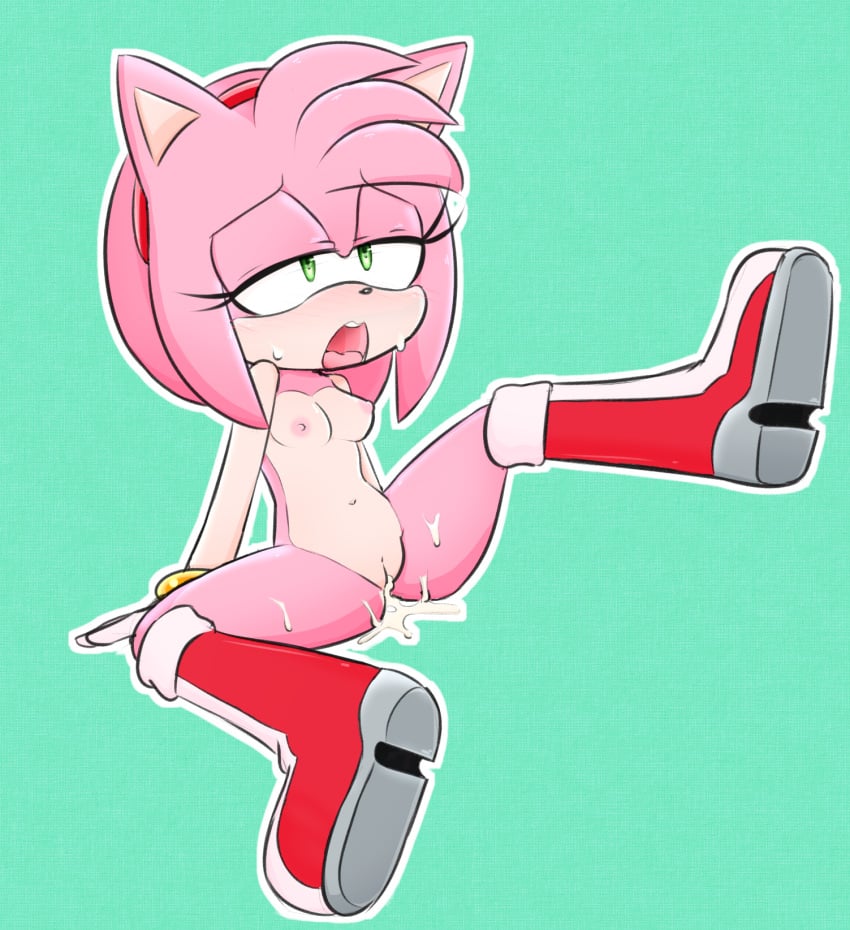 1girls 2018 after_sex amy_rose anthro blush boots breasts colored cum cum_in_pussy cum_inside cum_leaking cumdrip cute edit female female_focus female_only gloves green_eyes headband hearlesssoul hedgehog looking_pleasured mammal mostly_nude naked nipples nude open_mouth pink_nipples pleasure_face pussy reclining red_headband roundpeach sega small_breasts solo solo_female sonic_(series) spread_legs spreading sweat tongue