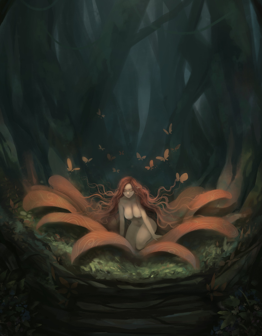 1girls 2022 2d breasts elden_ring female female_only fromsoftware malenia_blade_of_miquella nipples nude nude_female painting_(artwork) proado red_hair solo solo_female thighs