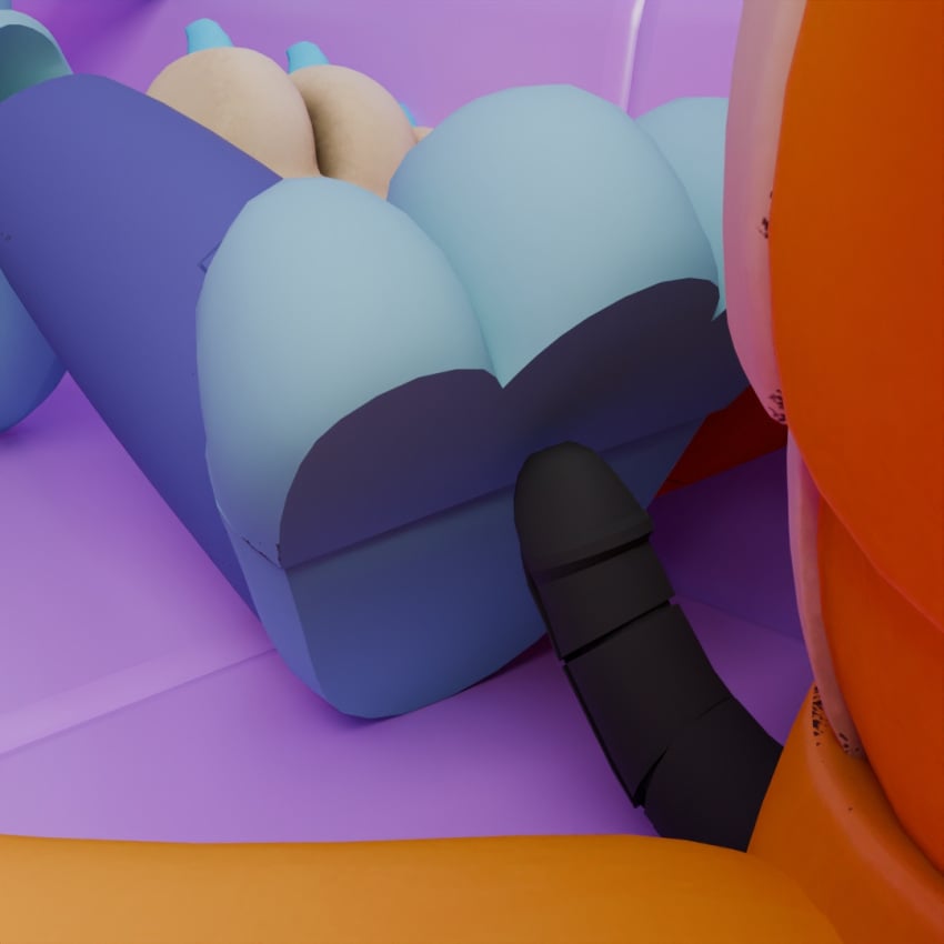 3d 3d_(artwork) bear duo feet five_nights_at_freddy's five_nights_at_freddy's:_security_breach foot_fetish foot_play footjob glamrock_bonnie_(fnaf) glamrock_freddy humanoid lagomorph leporid male male/male mammal rabbit scottgames sex sfys steel_wool_studios