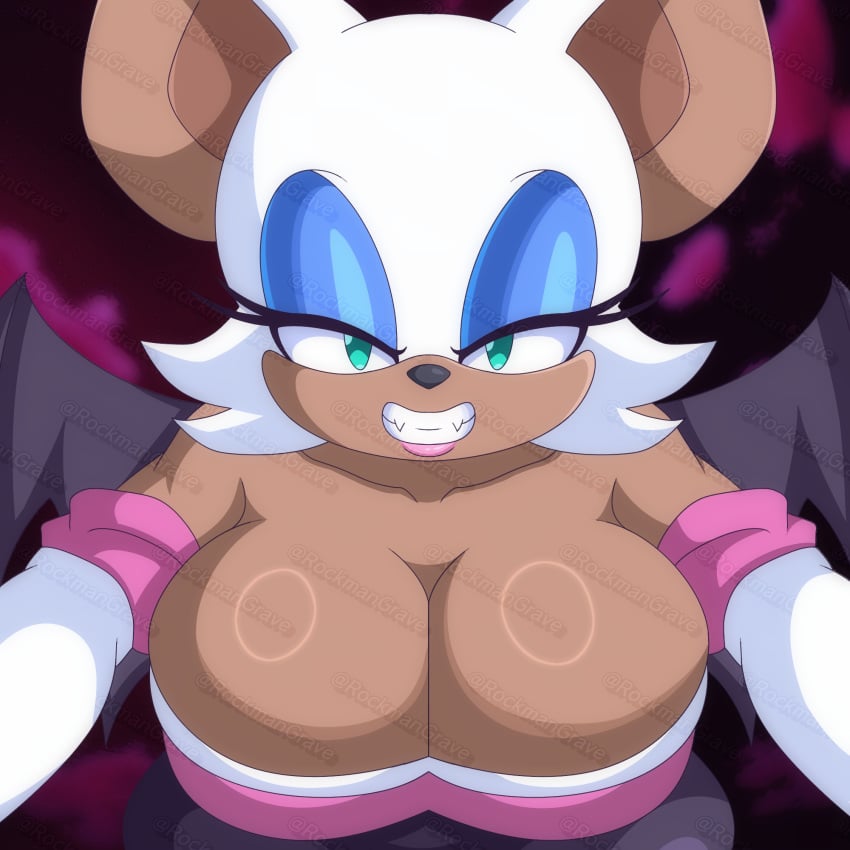 2d bat_wings big_breasts breasts furry huge_breasts mobian mobian_(species) mobian_bat rockmangrave rouge_the_bat sega sonic_(series) sonic_adventure_2 sonic_the_hedgehog_(series)