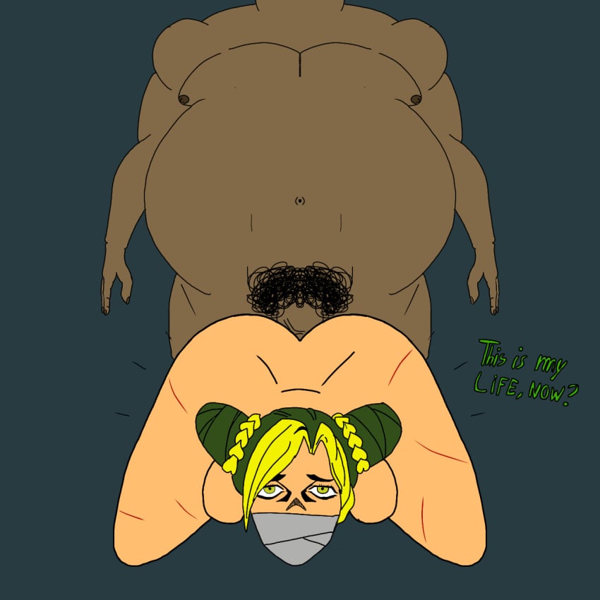 1boy 1girls amateur_artist fat_ass fat_man female ibispaint jojo's_bizarre_adventure jolyne_kujo male sex stone_ocean