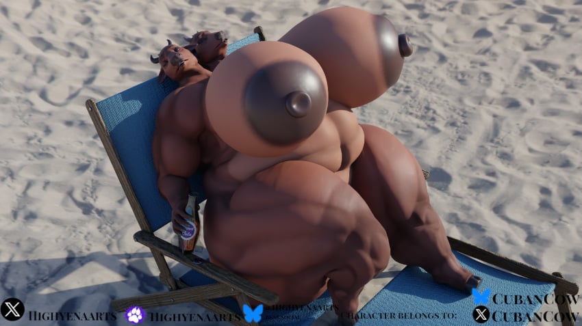 2_heads 3d anthro areola ass belly big_belly big_breasts big_butt bovid bovine brahmin breasts cattle digital_media_(artwork) fallout female genitals highyenaarts hooves horn huge_belly huge_breasts huge_butt hyper hyper_belly hyper_breasts hyper_butt mammal microsoft multi_head muscular muscular_anthro muscular_female nipples nude overweight pussy simple_background solo tail thick_thighs wide_hips