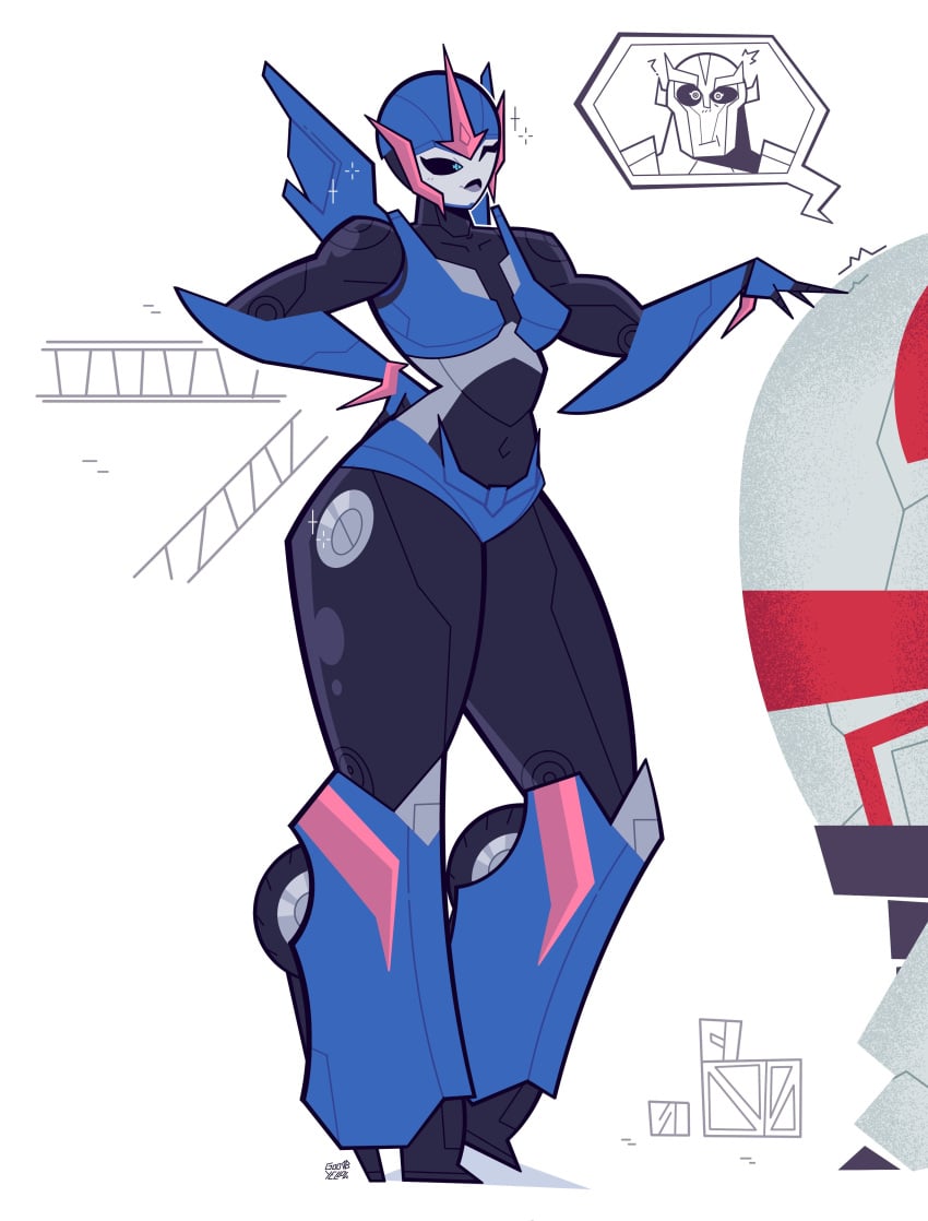 alien alien_girl arcee arcee_(prime) ass ass big_ass big_butt blush blush curvaceous curvaceous_body curvaceous_female curvaceous_figure curvaceous_hips curvy curvy_body curvy_female curvy_figure curvy_hips eyelashes fat_ass fat_butt female female_focus female_only flirty giantess goodbyellow robot robot_girl thick_ass thick_butt thick_thighs thighs transformers transformers_prime