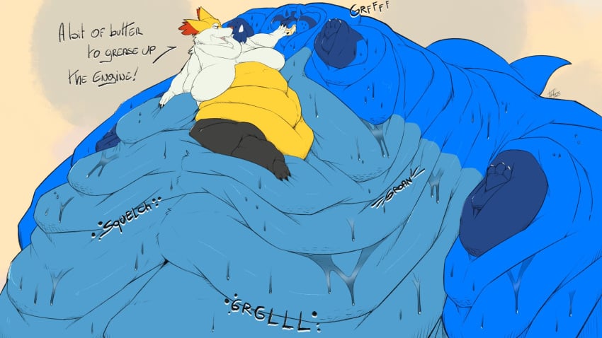 anotherfatderg bbw big_breasts blob braixen breasts cleavage female furry huge_breasts lucario overweight pokemon pokemon_(species) ssbbw tagme thick_thighs wide_hips