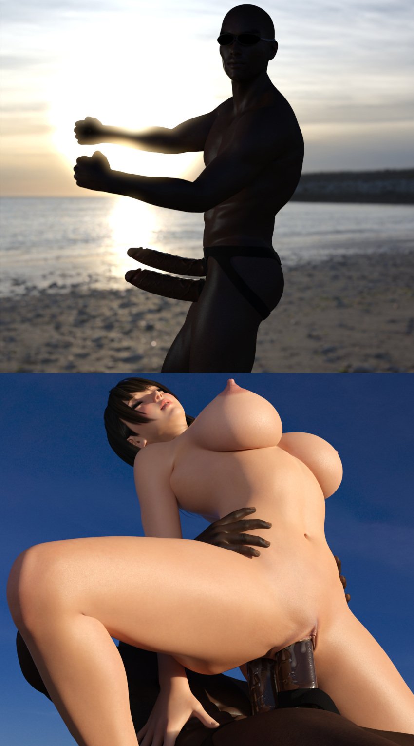 1boy 1girls 3d anal anal_penetration anal_sex areolae ass athletic athletic_female athletic_male bald bald_man big_breasts big_penis black_hair breasts busty cock_and_dildo_double_penetration comic cum_in_pussy dark-skinned_male dark_skin dead_or_alive dead_or_alive_xtreme_venus_vacation double_penetration duo erect_nipples erect_penis erection female female_on_top from_behind from_behind_position hairless_pussy hourglass_figure huge_breasts interracial large_breasts light-skinned_female light_skin long_hair male muscle_tone muscular muscular_male nanami_(doa) navel nipples nude nude_female nude_male nudity orgasm orgasm_face pecs penetration penis pleasure_face pussy sex shaved_pussy spread_legs strap-on tagme vagina vaginal vaginal_penetration vaginal_sex vizeta wide_hips zack_(dead_or_alive)