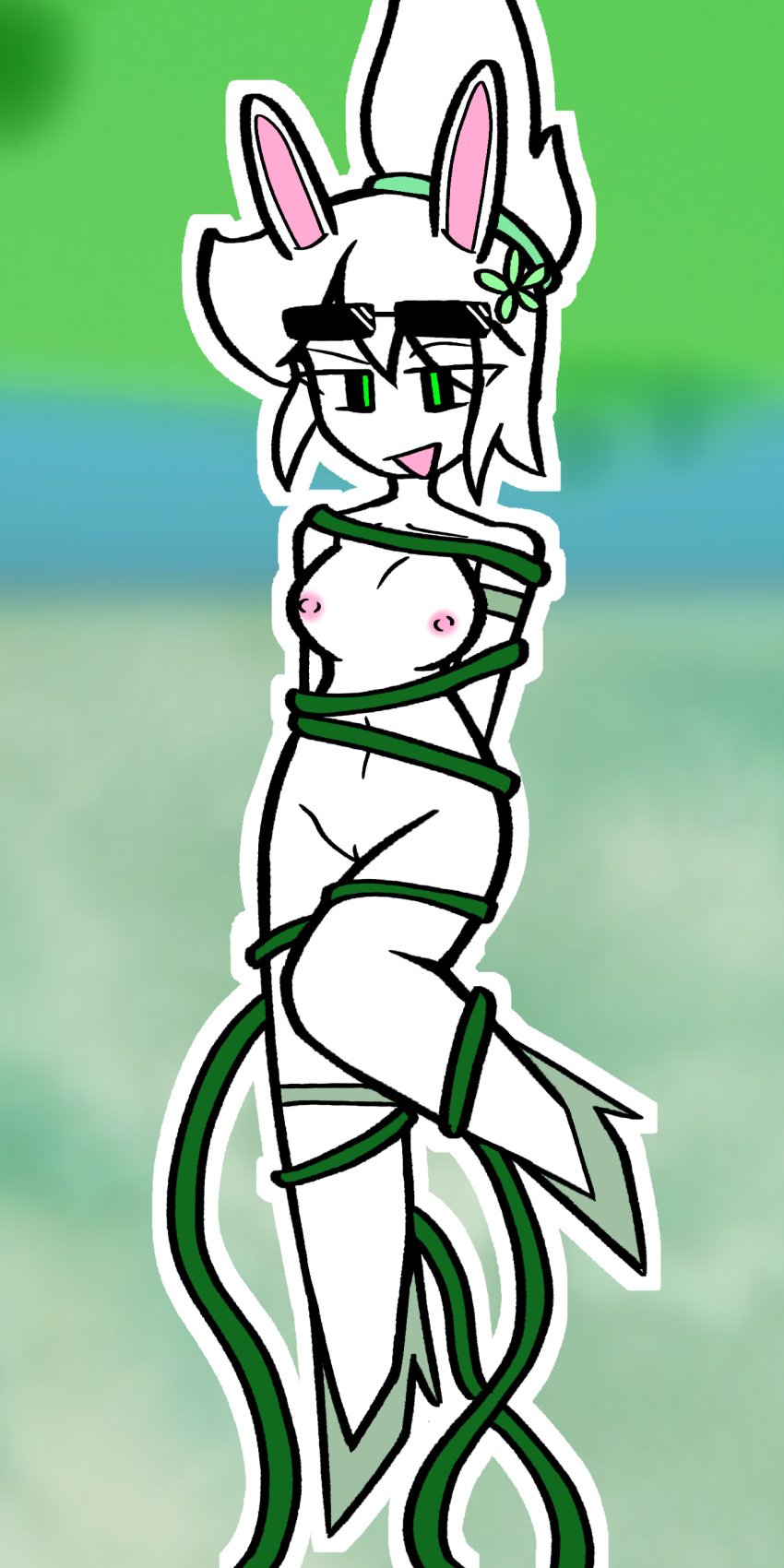 1girls alternate_costume alternate_hairstyle balanced_craft_wars breasts coco_(balanced_craftwars) female heels imminent_sex inviting nude nude_female nyxwastaken roblox roblox_game robloxian tagme tentacle tentacle_on_female tied_up upside-down vines white_skin