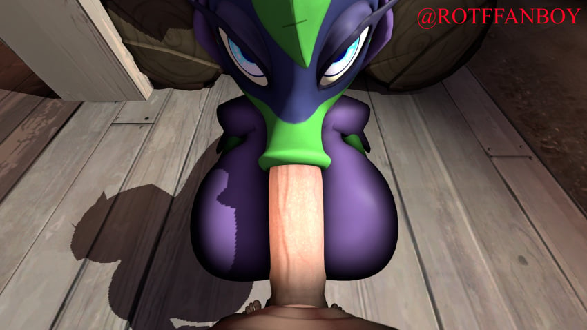 1boy 1girls 3d 3d_(artwork) :>= ashcon blowjob fellatio female green_shadow_(pvz) looking_at_viewer male male/female naked_male peashooter_(pvz) plant plant_girl plants_vs_zombies plants_vs_zombies:_heroes standing sucking username