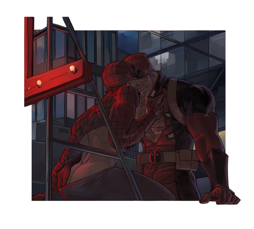 ass ass_grab deadpool gay gay_sex lkikai male male/male male_only marvel marvel_comics peter_parker scars scars_all_over spider-man wade_wilson