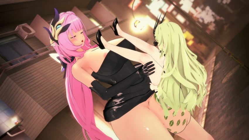 1futa 1girls 3d big_breasts big_penis dress elysia_(honkai_impact) elysia_(miss_pink_elf)_(honkai_impact) fishnets futa_on_female futanari high_heels honkai_(series) honkai_impact_3rd huge_cock koikatsu large_breasts lipstick_mark lipstick_on_balls lipstick_on_penis mobius_(honkai_impact) public public_sex self_upload tagme vostrumdeus