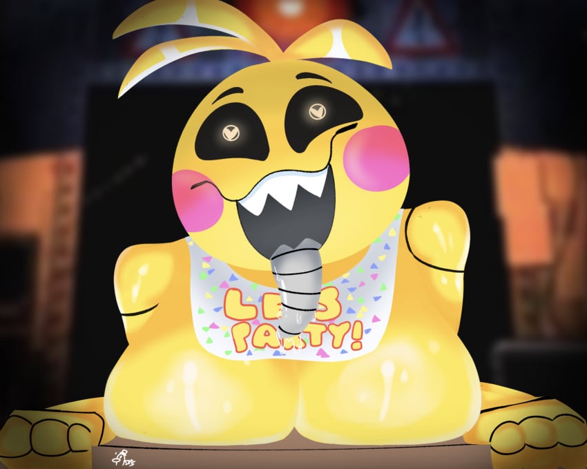 1girls animatronic breasts chicken duckmanart female five_nights_at_freddy's five_nights_at_freddy's_2 robot toy_chica_(fnaf)