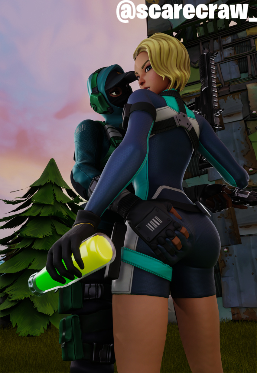 ass_grab fortnite pantylines scarecraw_ surf_rider yuri