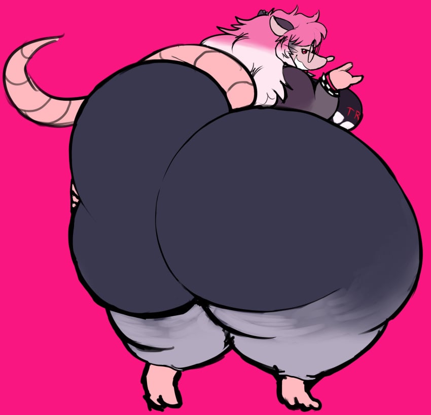 1girls anthro big_ass big_butt bubble_butt female female_only furry huge_ass hyper_ass opossum opossum_anthro possum solo tagme