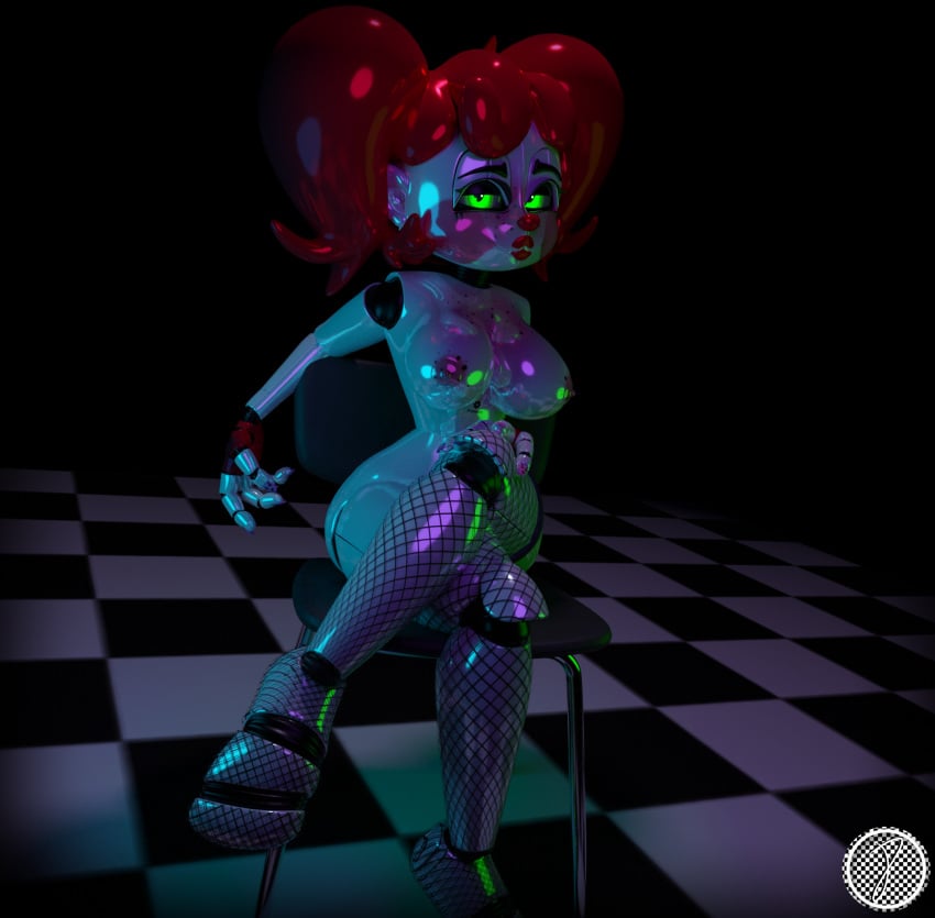 3d 3d_(artwork) baby_(fnafsl) blender_(software) circus_baby circus_baby_(fnaf) crossed_legs five_nights_at_freddy's fnaf looking_at_viewer polsy seductive sitting so87baby solo summer_of_87_baby