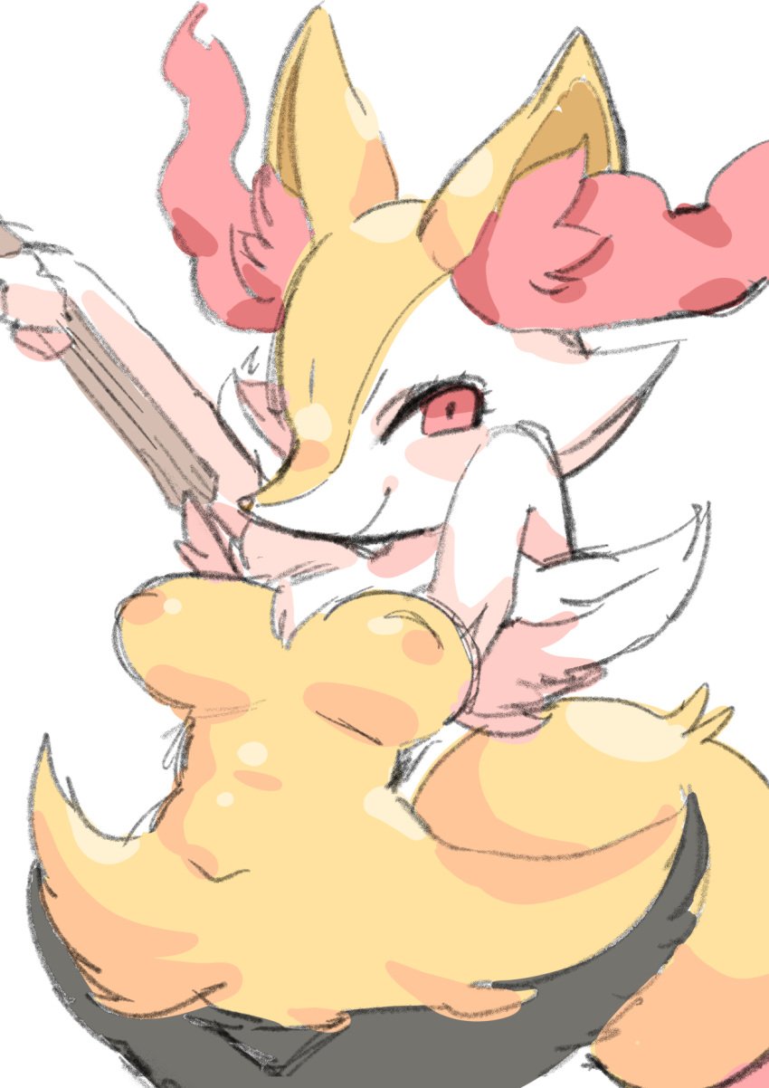 braixen breasts breasts_out female fox_humanoid furry looking_at_viewer oposa_4 pokémon_(species) pokemon pokemon_(species) tagme uyu