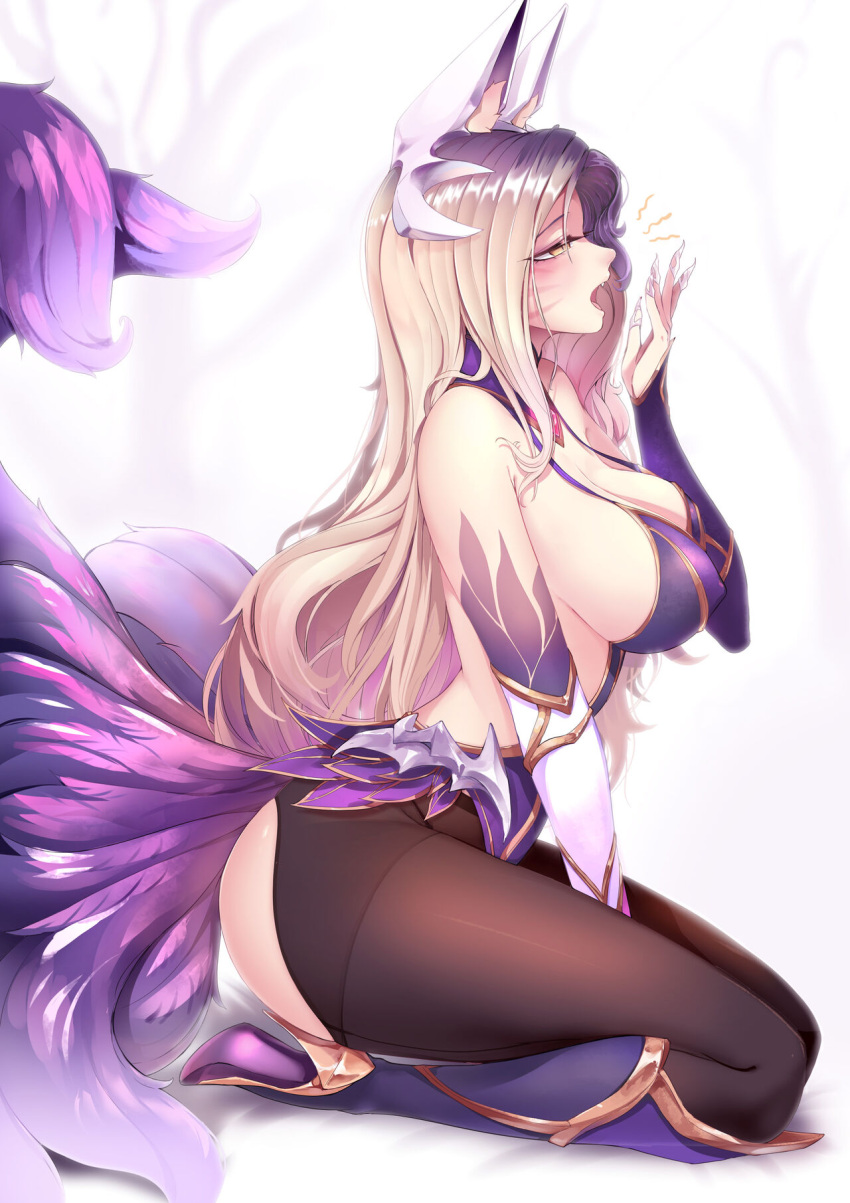 9_tails ahri alternate_costume alternate_eye_color alternate_hair_color alternate_hairstyle animal_ear_fluff animal_ears animal_girl animal_humanoid big_breasts black_hair blonde_hair breasts busty child_bearing_hips cleavage clothing coven_ahri curvaceous curves curvy curvy_body curvy_female curvy_figure curvy_hips darklux eclipse_series facial_markings female female_only fluffy fluffy_ears fluffy_tail fluffy_tails fox fox_ears fox_girl fox_humanoid fox_tail fox_tails fur furry_ears furry_tail glistening glistening_body glistening_breasts glistening_hair glistening_skin hair_over_one_eye hips hourglass_figure huge_breasts humanoid inner_ear_fluff kemonomimi kitsune large_breasts league_of_legends light-skinned_female light_skin long_hair multi_tail multicolored_hair multiple_tails nine_tailed_fox pale-skinned_female riot_games solo_female tail thick_thighs thighs uncensored variant vastaya video_games voluptuous wide_hips