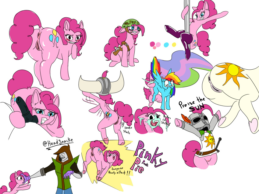 animal_genitalia ass blush bodily_fluids clothed clothing cutie_mark dancing dark_souls digital_drawing_(artwork) digital_media_(artwork) earth_pony equid equine erection feathered_wings feathers female female/female feral friendship_is_magic fromsoftware fur genitals gloves group hair handwear hasbro hi_res horse male male/female mammal mr_headsnacke multicolored_hair my_little_pony nude open_mouth pegasus pinkie_pie_(mlp) pole pole_dancing pony praise_the_sun princess_celestia_(mlp) pussy rainbow_dash_(mlp) simple_background smile solaire_of_astora soldier_uniform tongue video_games viking_helmet white_background wings