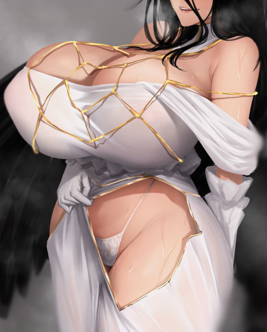 1girls albedo_(overlord) big_breasts big_thighs breasts busty enormous_breasts face_out_of_frame female female_only giant_breasts gigantic_breasts huge_breasts huge_thighs kumako_(kumakonoh) large_breasts large_thighs massive_breasts massive_thighs overlord_(maruyama) panties showing_panties succubus succubus_wings tagme thick_thighs thighs voluptuous