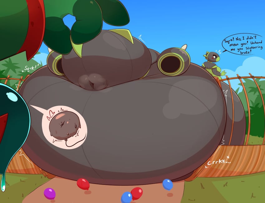 1girls 2022 aircraft airship animate_inanimate anthro anus ass balloon belly big_belly big_butt black_body bloonarius bloons_td_6 bloons_tower_defense blush bodily_fluids butt cloud cracker_(artist) dialogue digital_media_(artwork) duo english_text eyelashes female hi_res huge_butt hyper hyper_belly hyper_butt inflatable living_aircraft living_inflatable living_machine living_vehicle looking_back machine motion_lines ninja_kiwi onomatopoeia outside overweight presenting_hindquarters pussy rear_view shaded sky sound_effects speech_bubble sweat text vehicle video_games zeppelin_of_mighty_gargantuaness