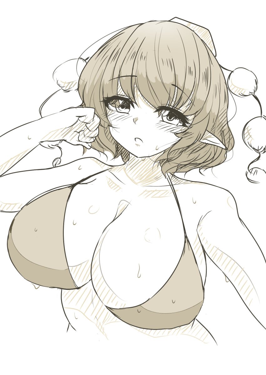 big_breasts bikini female poke200 shameimaru_aya swimsuit tagme touhou