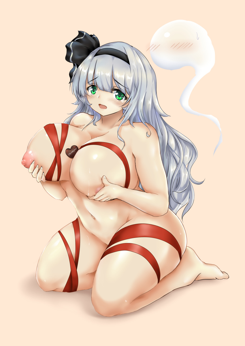 big_breasts female poke200 tagme touhou wraps youmu_konpaku