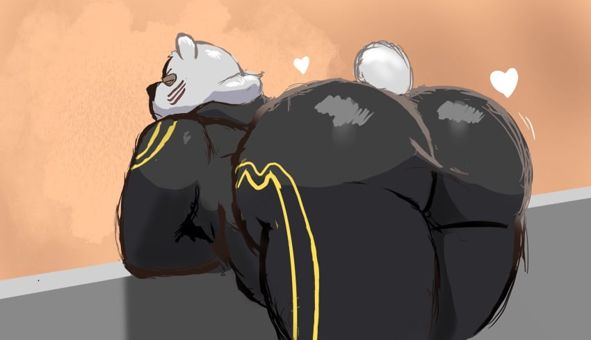 1boy annoyed annoyed_expression ass ass_focus bear bent_over big_ass big_ass_(male) big_butt black_outfit bubble_ass bubble_butt dat_ass debuatnight debudraws dumptruck_ass dumptruck_butt fat_ass fat_butt furry gay heart huge_ass huge_butt looking_at_viewer odd_taxi plump_ass plump_butt polar_bear round_ass round_butt sekiguchi_(odd_taxi) superchub tail thick_ass thick_butt white_fur yellow_outfit