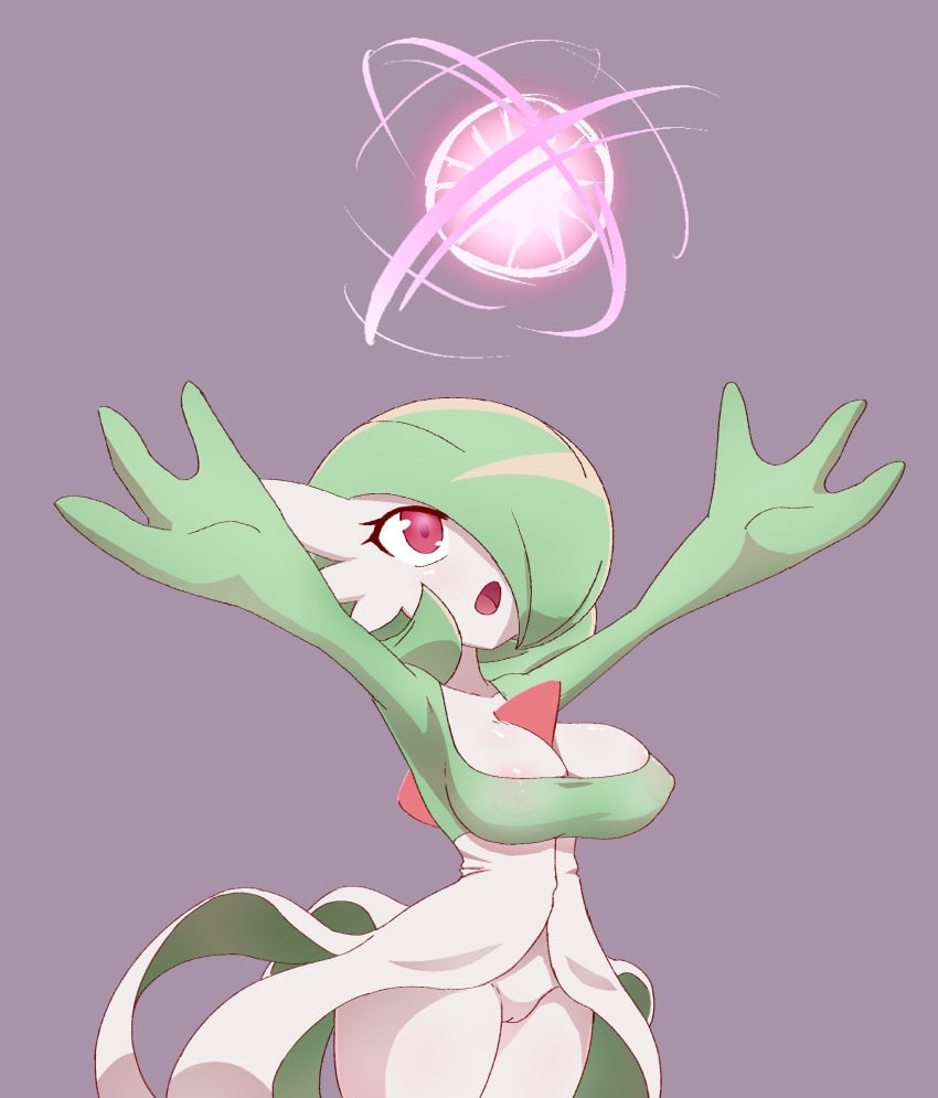 1girls cameltoe energy_ball female female_only game_freak gardevoir green_hair masked_agent monster_girl pokémon_(species) pokemon pokemon_(species) short_hair solo solo_female