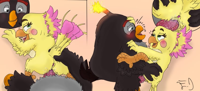 angry_birds avian bird bomb_(angry_birds) male/female nietvart poppy_(angry_birds) straight vaginal_penetration