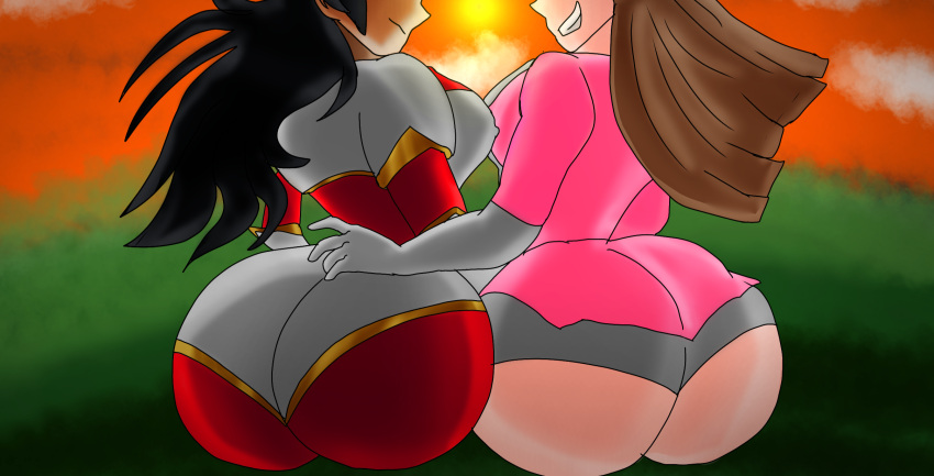 black_hair brown_hair great_mazinger huge_breasts huge_butt jun_hono mazinger mazinger_angels mazinger_z sayaka_yumi