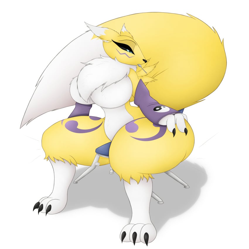 absurd_res allbadbadgers anthro ass assimilation bandai_namco breasts conditional_dnp corruption digimon digimon_(species) ditz drain expansion female feral gender_transformation hi_res hypno_(disambiguation) hypnosis inflation loss meme mind_(disambiguation) mind_control renamon thick_thighs transformation