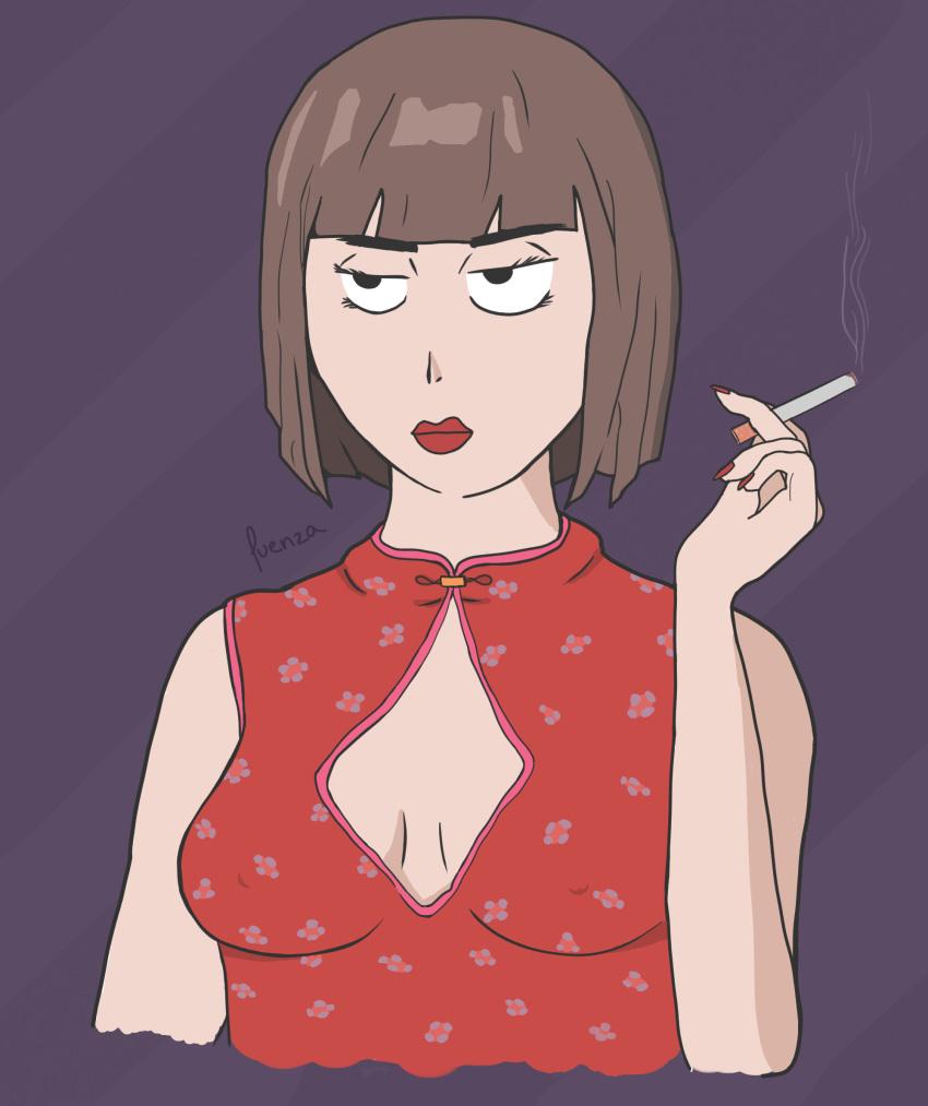 anna_williams dominant domination dominatrix fanart goddess smoking smoking_fetish tekken tekken_7